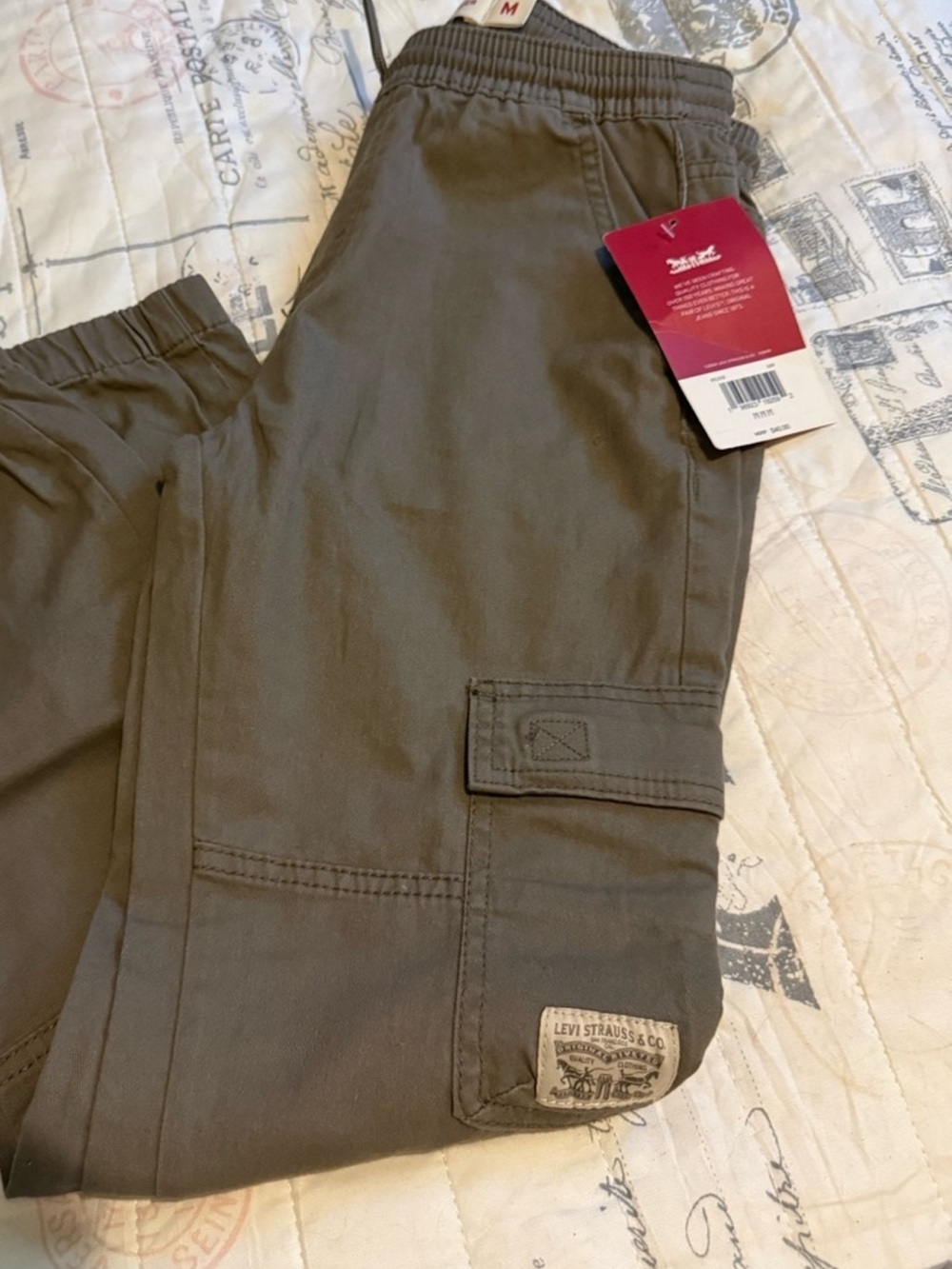 Levi's Olive Green Kids Cargo Joggers